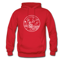 California Hoodie - State Design Unisex California Hooded Sweatshirt - red