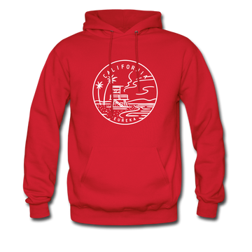 California Hoodie - State Design Unisex California Hooded Sweatshirt - red