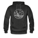 California Hoodie - State Design Unisex California Hooded Sweatshirt - charcoal gray