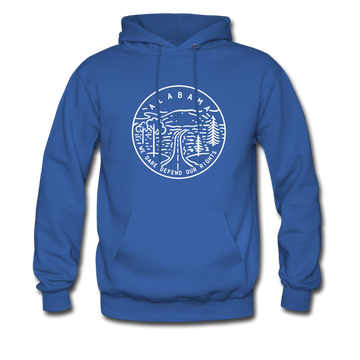 Alabama Hoodie - State Design Unisex Alabama Hooded Sweatshirt - royal blue