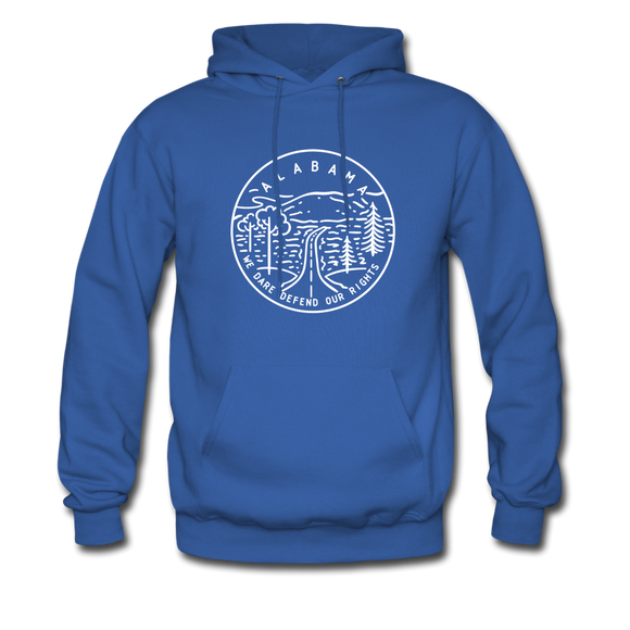 Alabama Hoodie - State Design Unisex Alabama Hooded Sweatshirt - royal blue