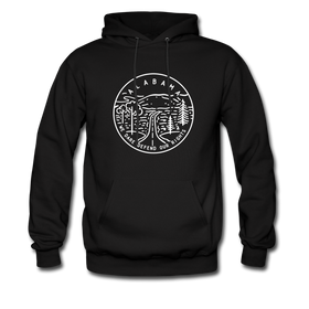 Alabama Hoodie - State Design Unisex Alabama Hooded Sweatshirt - black