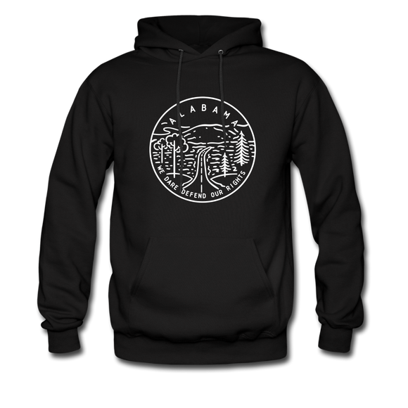 Alabama Hoodie - State Design Unisex Alabama Hooded Sweatshirt - black