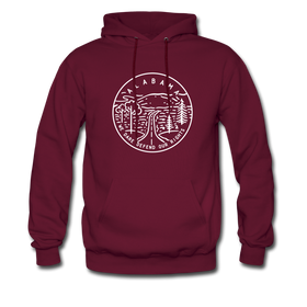 Alabama Hoodie - State Design Unisex Alabama Hooded Sweatshirt - burgundy