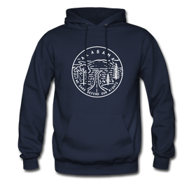Alabama Hoodie - State Design Unisex Alabama Hooded Sweatshirt - navy
