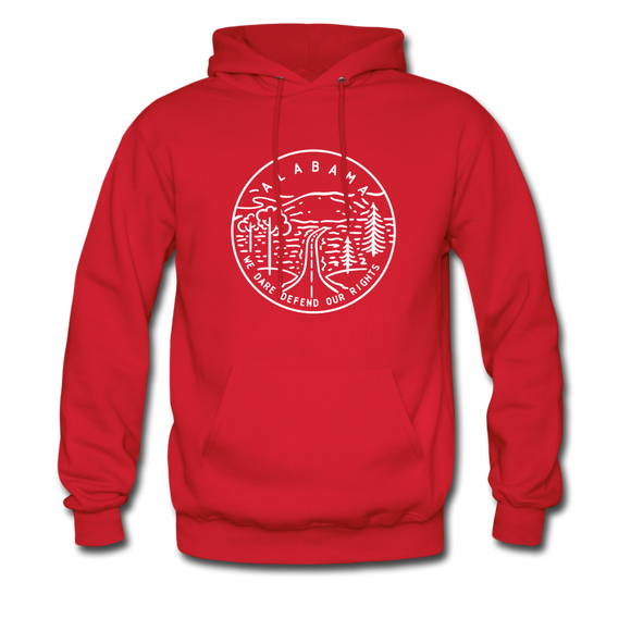 Alabama Hoodie - State Design Unisex Alabama Hooded Sweatshirt - red