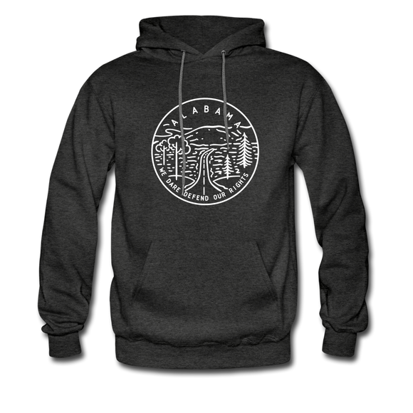 Alabama Hoodie - State Design Unisex Alabama Hooded Sweatshirt - charcoal gray