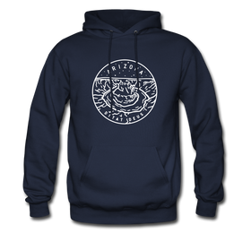 Arizona Hoodie - State Design Unisex Arizona Hooded Sweatshirt - navy
