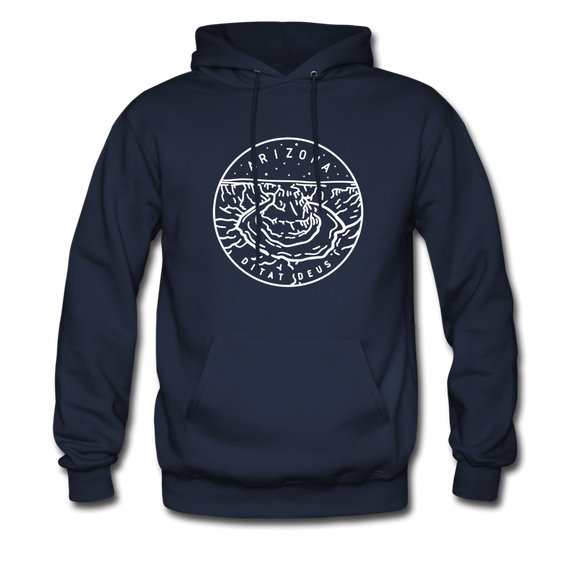 Arizona Hoodie - State Design Unisex Arizona Hooded Sweatshirt - navy