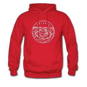 Arizona Hoodie - State Design Unisex Arizona Hooded Sweatshirt - red