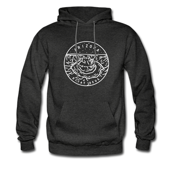 Arizona Hoodie - State Design Unisex Arizona Hooded Sweatshirt - charcoal gray