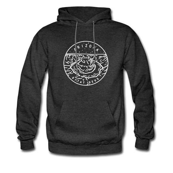 Arizona Hoodie - State Design Unisex Arizona Hooded Sweatshirt - charcoal gray