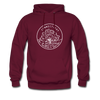 Connecticut Hoodie - State Design Unisex Connecticut Hooded Sweatshirt - burgundy