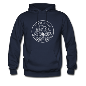 Connecticut Hoodie - State Design Unisex Connecticut Hooded Sweatshirt - navy
