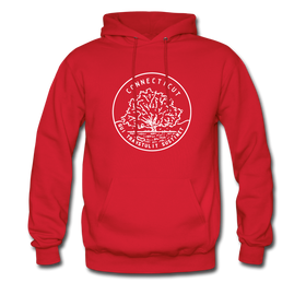 Connecticut Hoodie - State Design Unisex Connecticut Hooded Sweatshirt - red