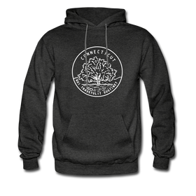 Connecticut Hoodie - State Design Unisex Connecticut Hooded Sweatshirt - charcoal gray