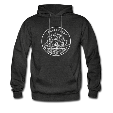 Connecticut Hoodie - State Design Unisex Connecticut Hooded Sweatshirt - charcoal gray