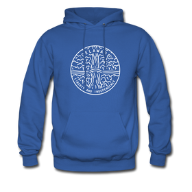 Delaware Hoodie - State Design Unisex Delaware Hooded Sweatshirt - royal blue