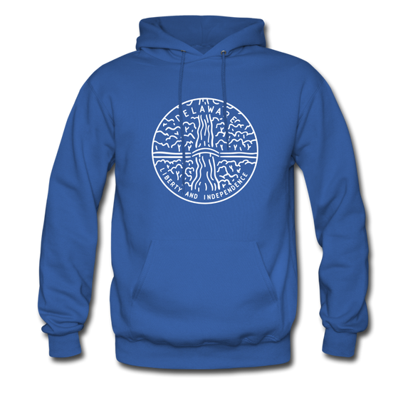 Delaware Hoodie - State Design Unisex Delaware Hooded Sweatshirt - royal blue