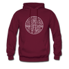 Delaware Hoodie - State Design Unisex Delaware Hooded Sweatshirt - burgundy