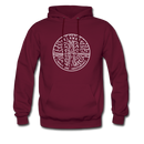 Delaware Hoodie - State Design Unisex Delaware Hooded Sweatshirt - burgundy