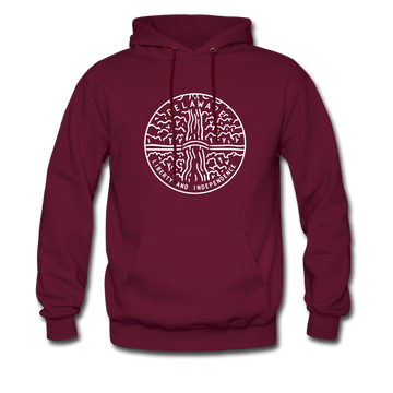 Delaware Hoodie - State Design Unisex Delaware Hooded Sweatshirt - burgundy