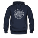 Delaware Hoodie - State Design Unisex Delaware Hooded Sweatshirt - navy