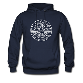 Delaware Hoodie - State Design Unisex Delaware Hooded Sweatshirt - navy