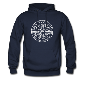 Delaware Hoodie - State Design Unisex Delaware Hooded Sweatshirt - navy