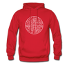 Delaware Hoodie - State Design Unisex Delaware Hooded Sweatshirt - red