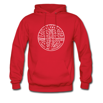 Delaware Hoodie - State Design Unisex Delaware Hooded Sweatshirt - red