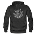 Delaware Hoodie - State Design Unisex Delaware Hooded Sweatshirt - charcoal gray