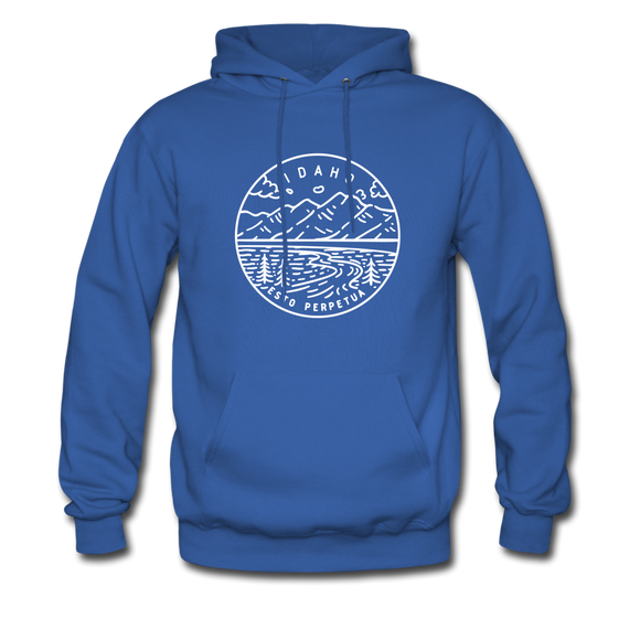 Idaho Hoodie - State Design Unisex Idaho Hooded Sweatshirt - royal blue