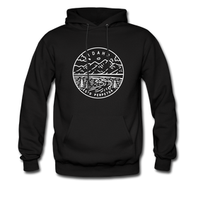 Idaho Hoodie - State Design Unisex Idaho Hooded Sweatshirt - black