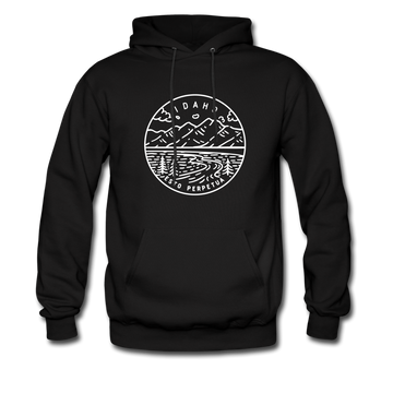Idaho Hoodie - State Design Unisex Idaho Hooded Sweatshirt - black