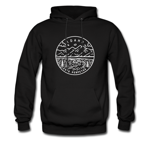 Idaho Hoodie - State Design Unisex Idaho Hooded Sweatshirt - black