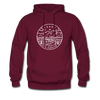 Idaho Hoodie - State Design Unisex Idaho Hooded Sweatshirt - burgundy