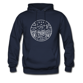 Idaho Hoodie - State Design Unisex Idaho Hooded Sweatshirt - navy