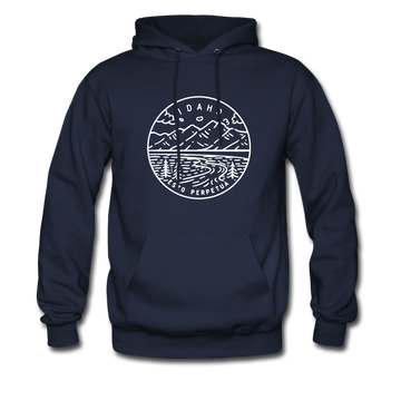 Idaho Hoodie - State Design Unisex Idaho Hooded Sweatshirt - navy