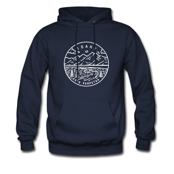 Idaho Hoodie - State Design Unisex Idaho Hooded Sweatshirt - navy
