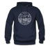 Idaho Hoodie - State Design Unisex Idaho Hooded Sweatshirt - navy