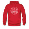 Idaho Hoodie - State Design Unisex Idaho Hooded Sweatshirt - red