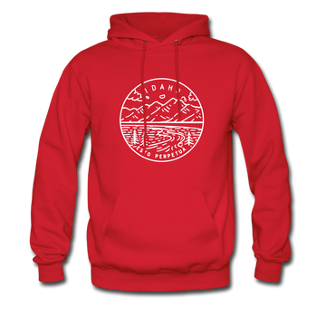 Idaho Hoodie - State Design Unisex Idaho Hooded Sweatshirt - red