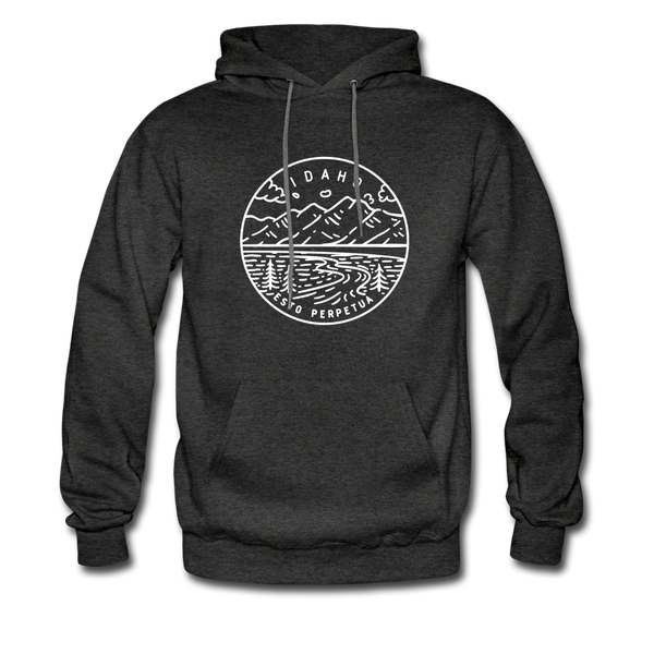 Idaho Hoodie - State Design Unisex Idaho Hooded Sweatshirt - charcoal gray
