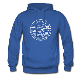 Indiana Hoodie - State Design Unisex Indiana Hooded Sweatshirt - royal blue