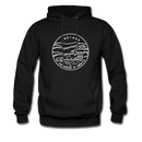 Indiana Hoodie - State Design Unisex Indiana Hooded Sweatshirt - black