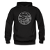 Indiana Hoodie - State Design Unisex Indiana Hooded Sweatshirt - black
