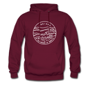 Indiana Hoodie - State Design Unisex Indiana Hooded Sweatshirt - burgundy