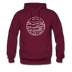 Indiana Hoodie - State Design Unisex Indiana Hooded Sweatshirt - burgundy