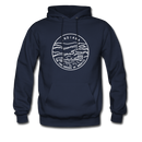 Indiana Hoodie - State Design Unisex Indiana Hooded Sweatshirt - navy